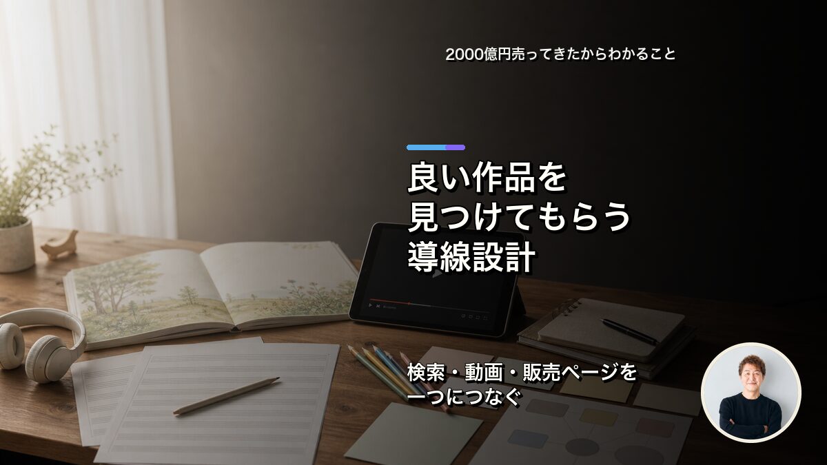 良い作品を見つけてもらえる販売導線に整える