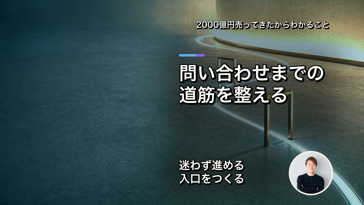 問い合わせまでの道筋を整える